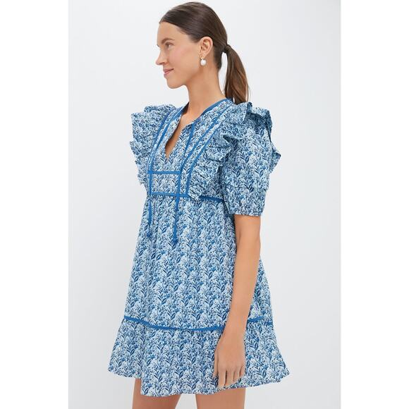 HYACINTH HOUSE Blue Floral Rosaleigh Mini Dress Size XL NWT - Picture 5 of 7